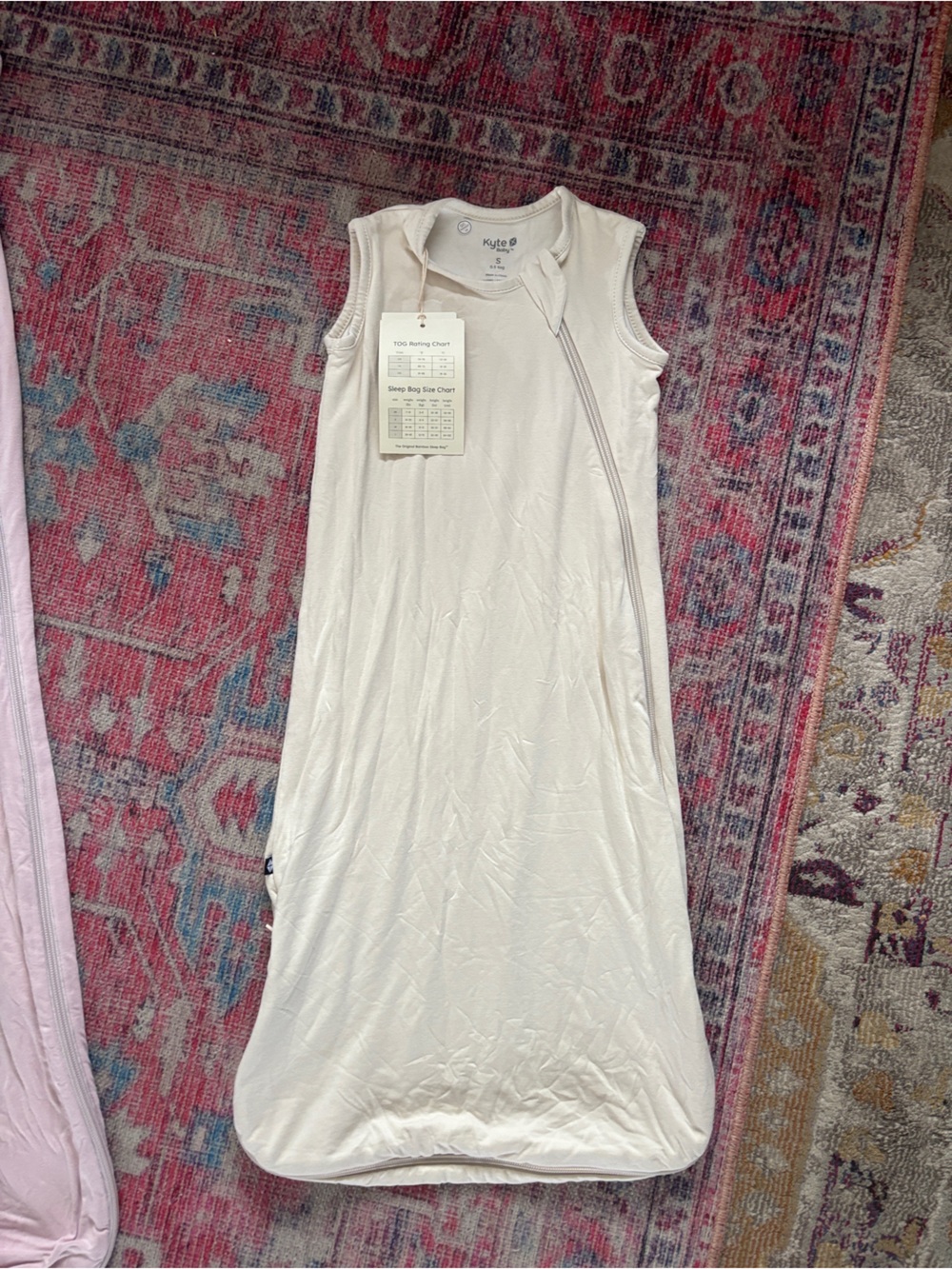 Kyte BABY ecru Cream Sleeveless Sleep Sack .5 tog